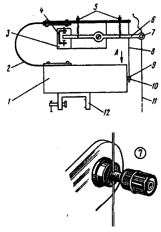 Рис. 105. Кинематическая схема удочки-автомата