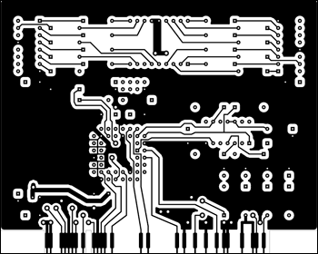 Рисунок 5. Вид печатной платы POST Card PCI со стороны токопроводящих дорожек
