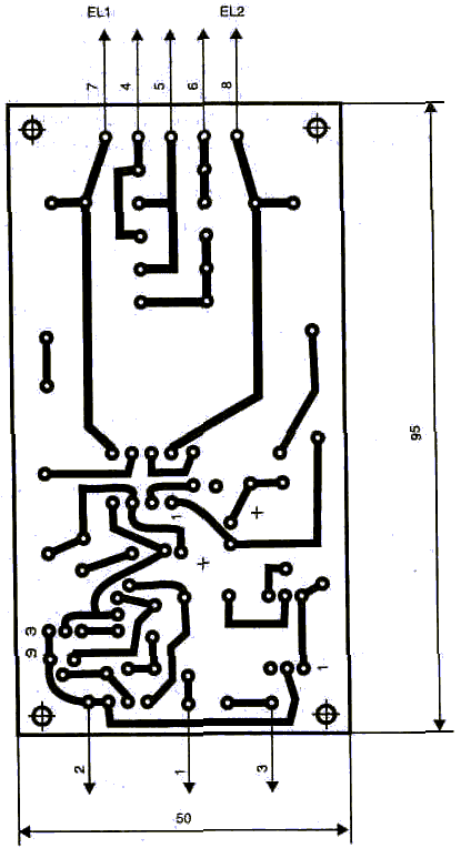 Рис.2 Топология печатной платы