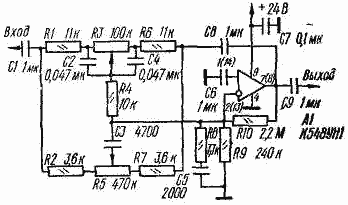 Схема усилителя на микросхеме к548ун1а